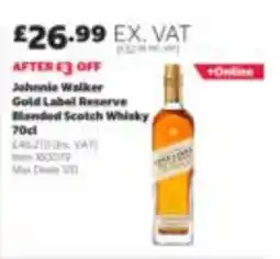 Costco Johnnie Walker Gold Label Reserve Blended Scotch Whisky offer