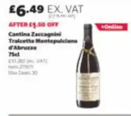 Costco Cantina Zaccagnini Traicetto Montepulciano d'Abruzzo offer