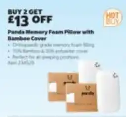 Costco Panda Memory Foam Pillow with Bamboo Cover offer