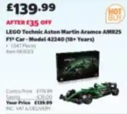 Costco Lego Technic Aston Martin Aramco Amr25 F1 Car offer