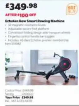 Costco Echelon Row Smart Rowing Machine offer