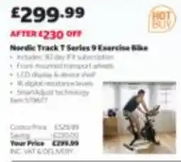 Costco Nordic Track T Series 9 Exercise Bike offer