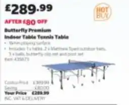 Costco Butterfly Premium Indoor Table Tennis Table offer