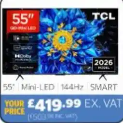 Costco Tcl 55" Mini-led Smart Tv offer