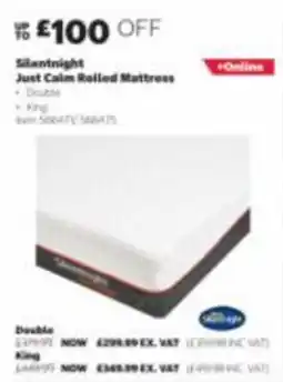 Costco Silentnight Just Calm Rolled Mattress offer