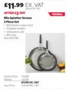 Costco Miu Splatter Screen 2 Piece Set offer