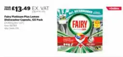 Costco Fairy platinum plus lemon dishwasher capsule offer