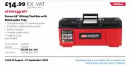 Costco Facom 24 inch Tool Box with Removable Tray offer