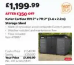 Costco Keter Cortina Storage Shed offer
