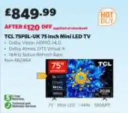 Costco Tcl 75 inch mini led tv offer