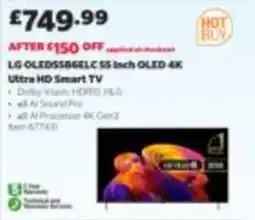 Costco Lg oled55b6elc 55 inch oled 4k ultra hd smart tv offer