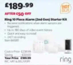Costco Ring 10 Piece Alarm 2nd Gen Starter Kit offer