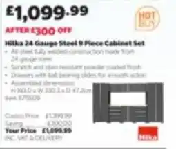 Costco Hilka 24 Gauge Steel 9 Piece Cabinet Set offer