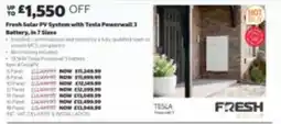 Costco Fresh Solar PV System with Tesla Powerwall 3 Battery offer