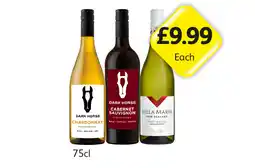 Londis Dark Horse Chardonnay, Cabernet Sauvignon, Villa Maria Pinot Grigio offer