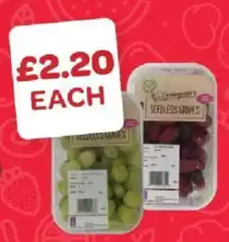 Spar The Grapegrower's seedless grapes offer
