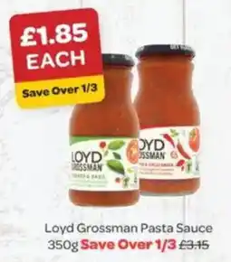 Spar Loyd Grossman pasta sauce offer