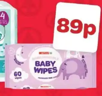 Spar baby wipes 60's