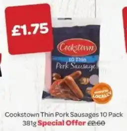 Spar Cookstown thin pork sausages offer