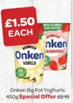 Spar Onken big pot yoghurts offer