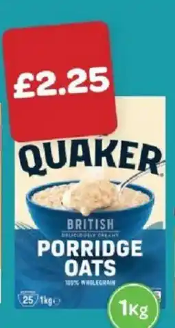 Spar Quaker oats offer