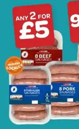 Spar Spar dinner sausages offer
