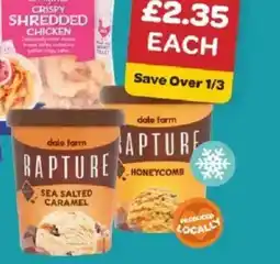 Spar Dale Farm Rapture Salted Caramel/ Honeycomb Ice Cream Tub offer