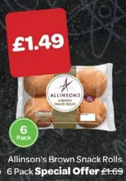 Spar Allinson's brown snack rolls offer
