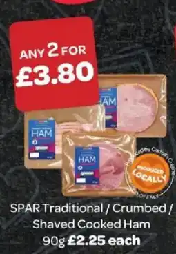 Spar Spar traditional crumbed shaved cooked ham offer