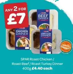 Spar Spar roast chicken / roast beef / roast turkey dinner offer