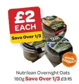 Spar Nutrilean overnight oats offer