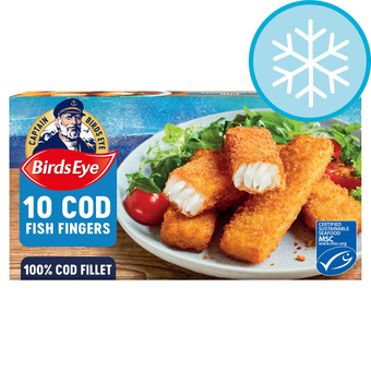 Tesco Birds Eye Cod Fish Fingers 10 Pack 280G offer