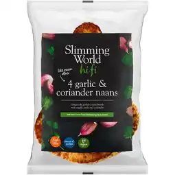 Iceland Slimming World 4 Garlic & Coriander Naans 220g offer