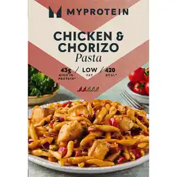 Iceland Myprotein Chicken & Chorizo Pasta 350g offer