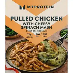 Iceland Myprotein Pulled Chicken with Cheesy Spinach Mash 550g offer