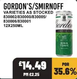 Bestway Gordon's gin & tonic offer