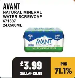 Bestway Avant natural mineral water screwcap offer