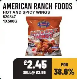 Bestway American ranch foods hot and spicy wings offer