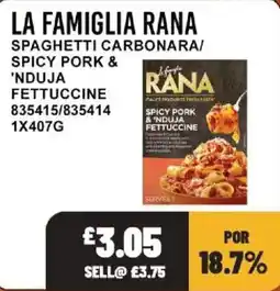 Bestway La famiglia rana spaghetti carbonara/ spicy pork & 'nduja fettuccine offer