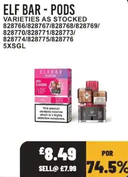 Bestway Elf bar - pods offer