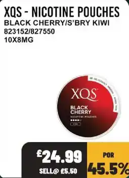 Bestway Xqs nicotine pouches black cherry offer