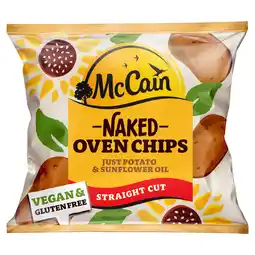 Iceland McCain Naked Oven Chips Straight Cut 550g offer