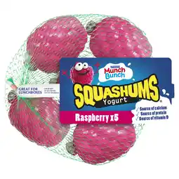 Iceland Munch Bunch Squashums Raspberry Yogurt 5 x 60g offer