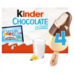 Iceland Kinder Chocolate Ice Cream Sticks 4x55ml offer
