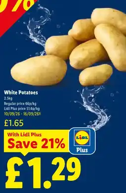 Lidl White Potatoes offer