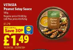 Lidl Vitasia Peanut Satay Sauce offer