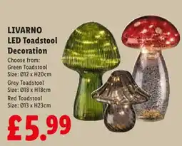 Lidl Livarno led toadstool decoration offer