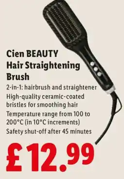 Lidl Cien beauty hair straightening brush offer