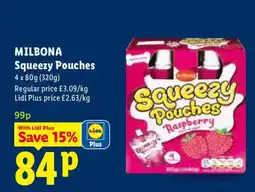 Lidl Milbona squeeze pouches offer