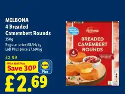 Lidl Milbona breaded camembert rounds offer